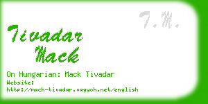 tivadar mack business card